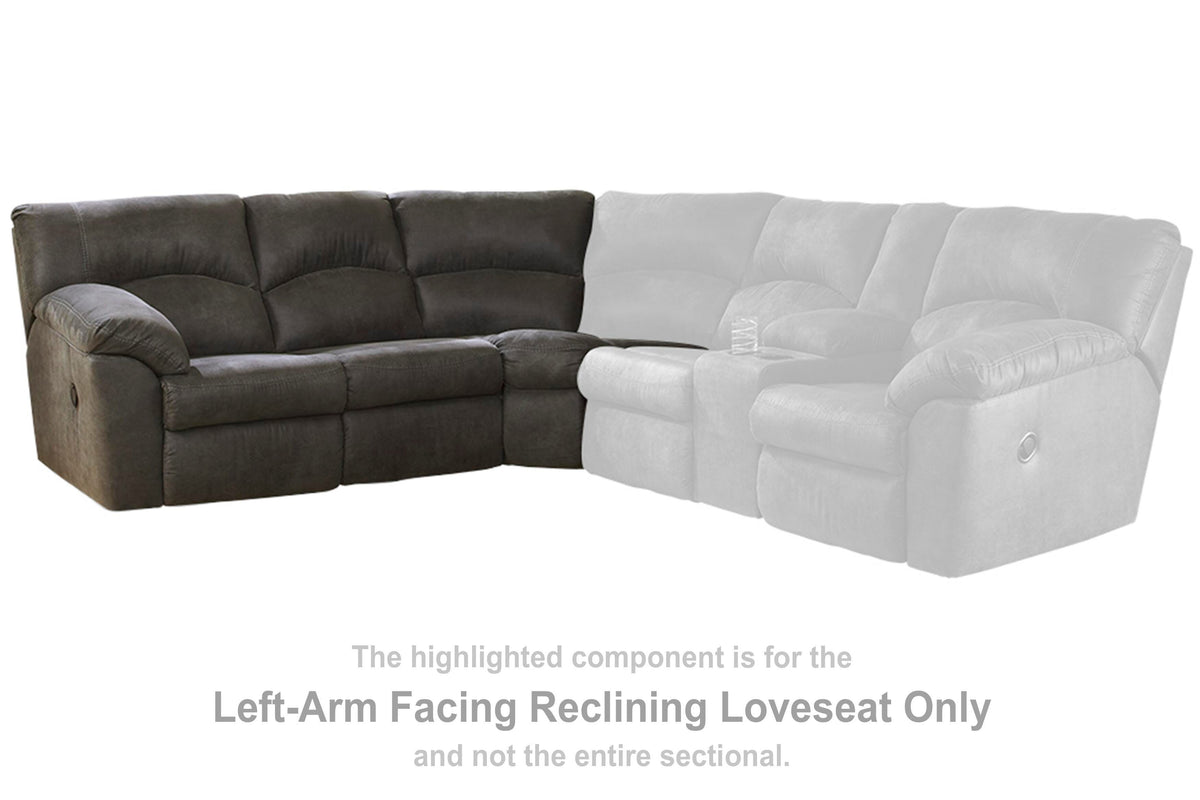 Tambo Left-Arm Facing Reclining Loveseat (27801-SI)