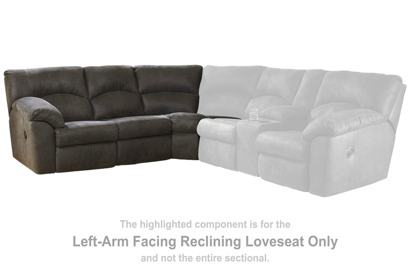 Tambo Right-Arm Facing Reclining Loveseat (27801-SI) - Image 10