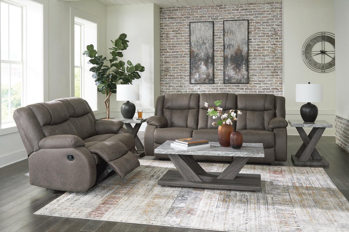 First Base Reclining Sofa and Loveseat (68804-SI) - Image 4