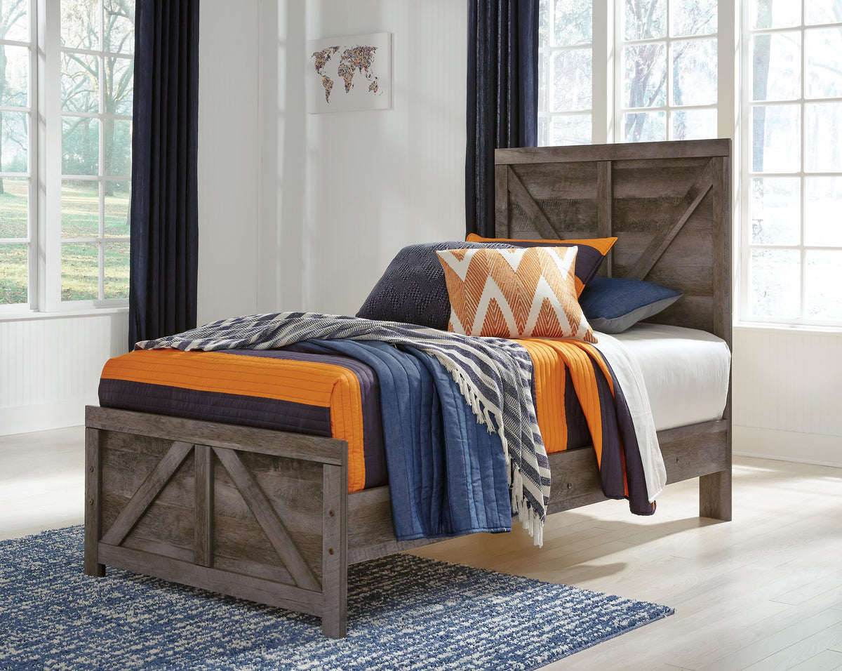 Wynnlow Crossbuck Panel Bed, Dresser and Mirror (B440-SI) - Image 7
