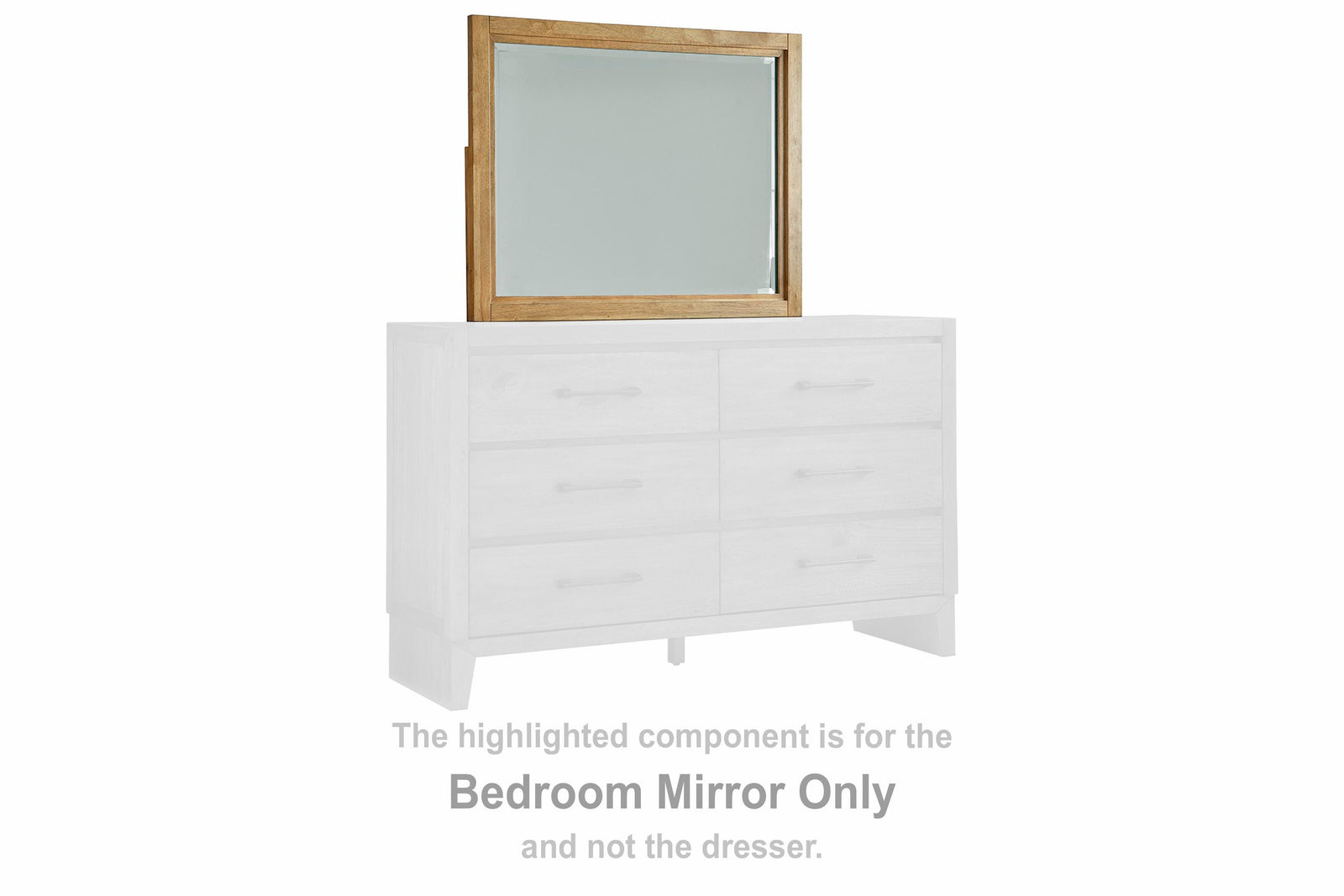 Sherbana Bedroom Mirror - Light Brown  (B833-SI) - Image 3