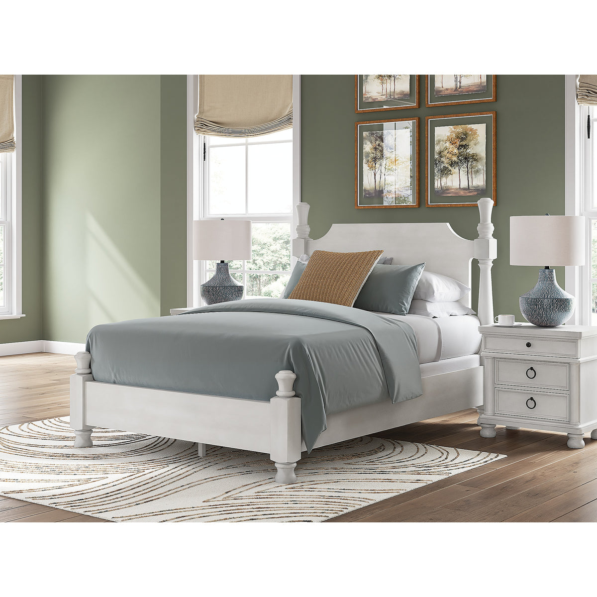 Rowlenstown Queen Poster Bed, Dresser and Mirror (PCB823-SI) - Image 16