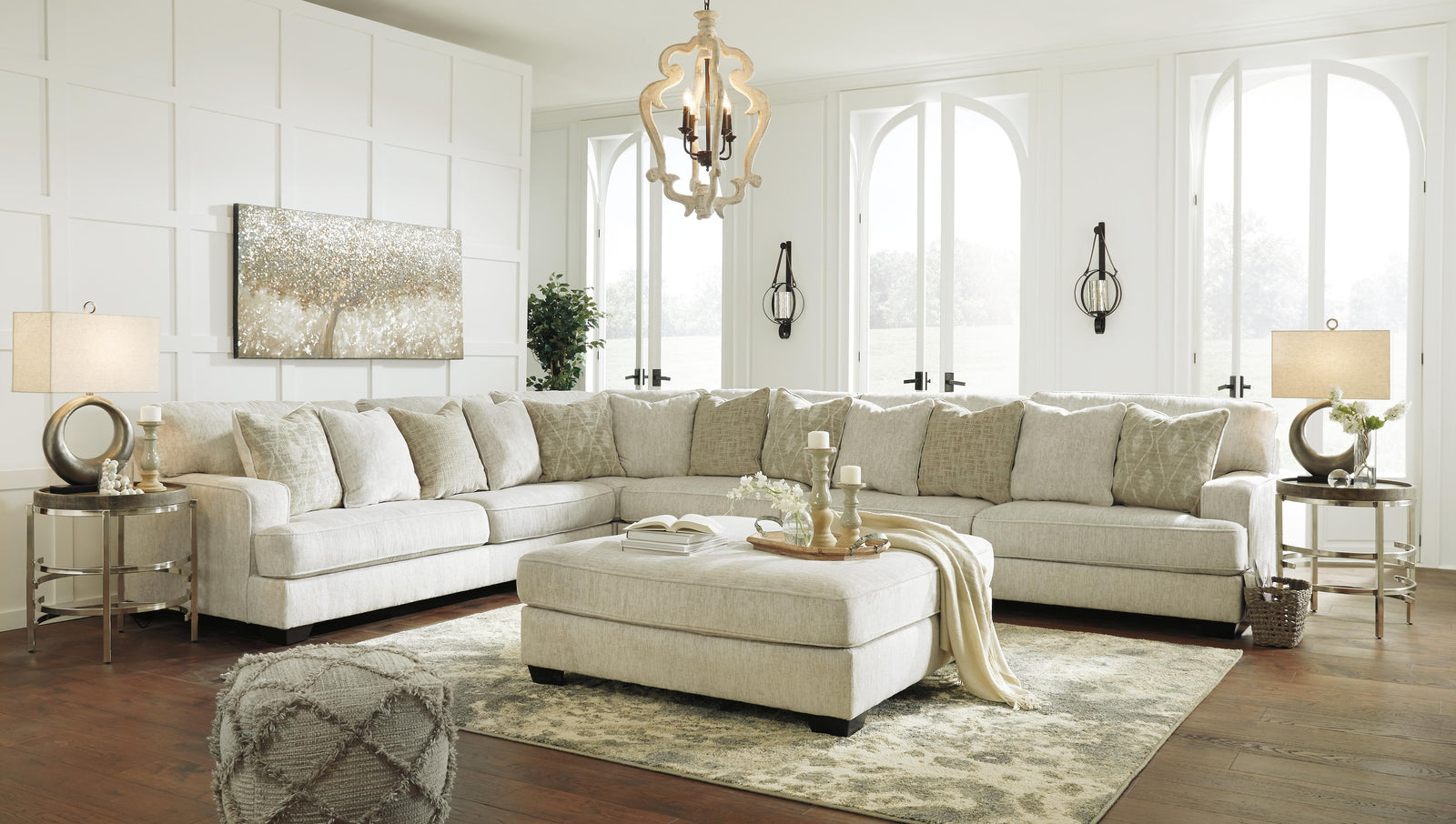 Rawcliffe 4-Piece Sectional with Ottoman (19604-SI) - Image 4