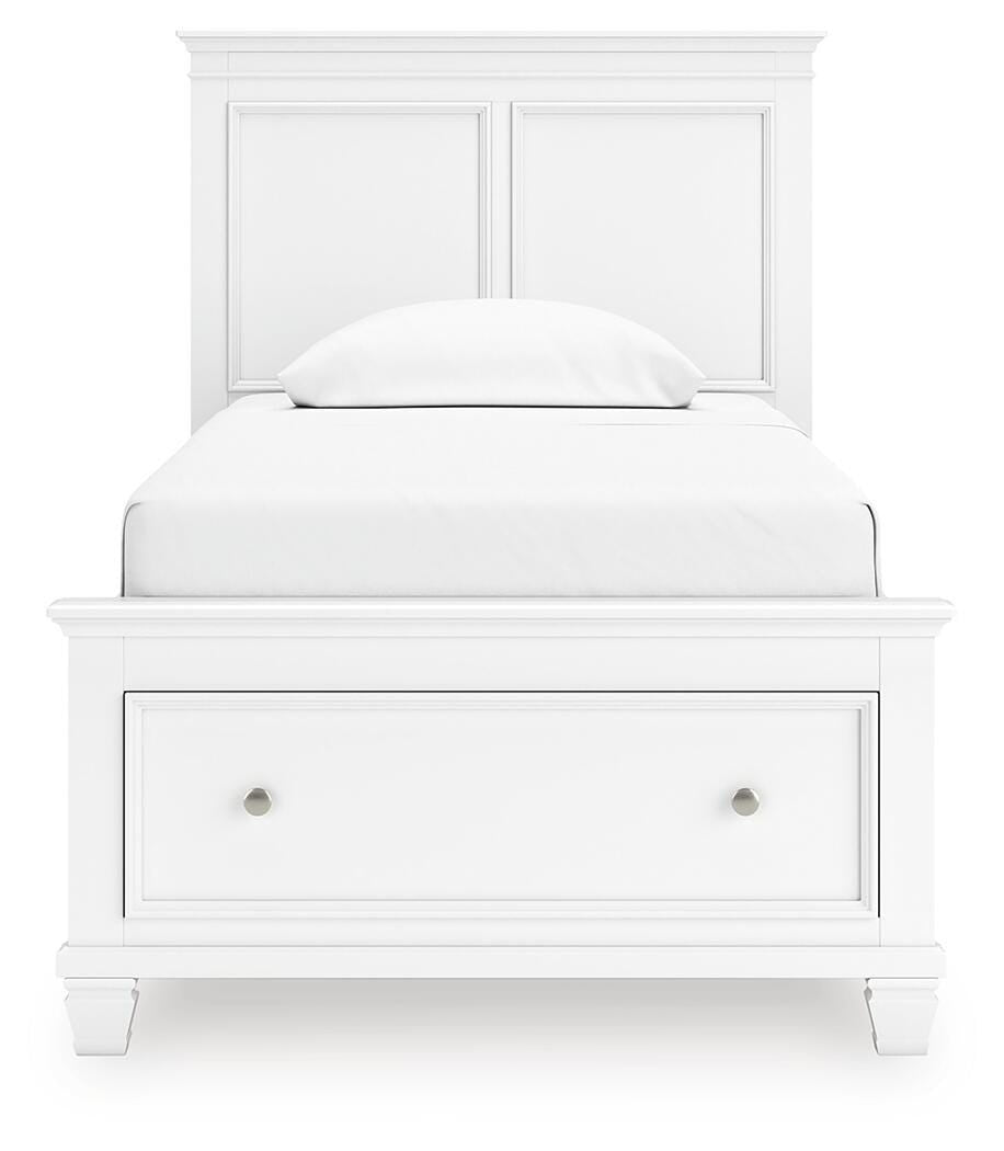Fortman Panel Storage Bed (Youth) - White  (B680-SI) - Image 4