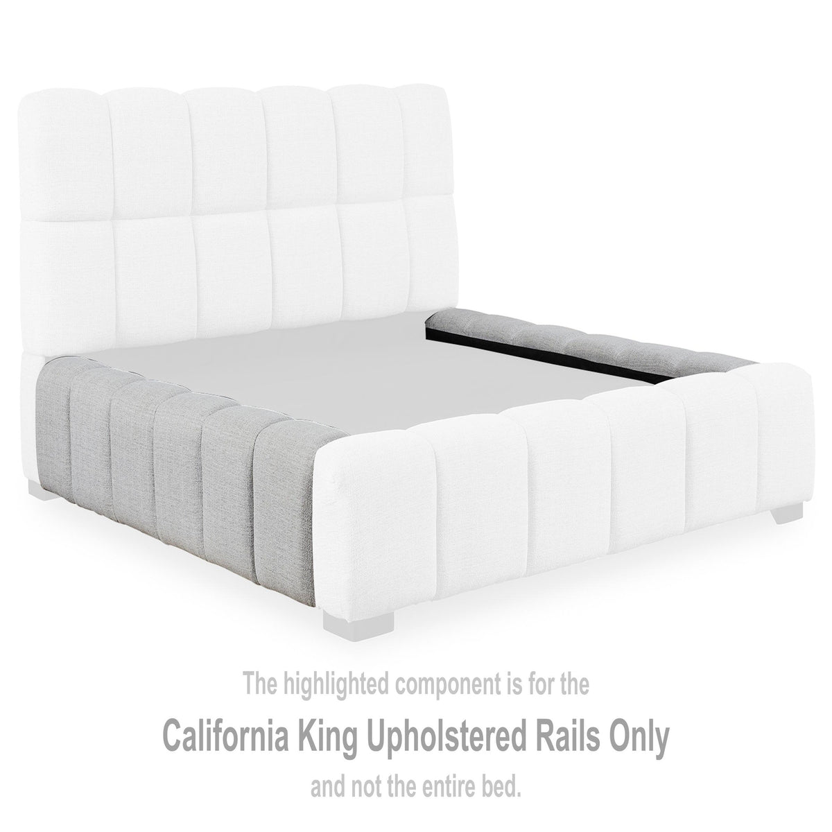 Grendusk King/California King Upholstered Headboard/Footboard/Bunkie Board (PCB584-SI) - Image 3