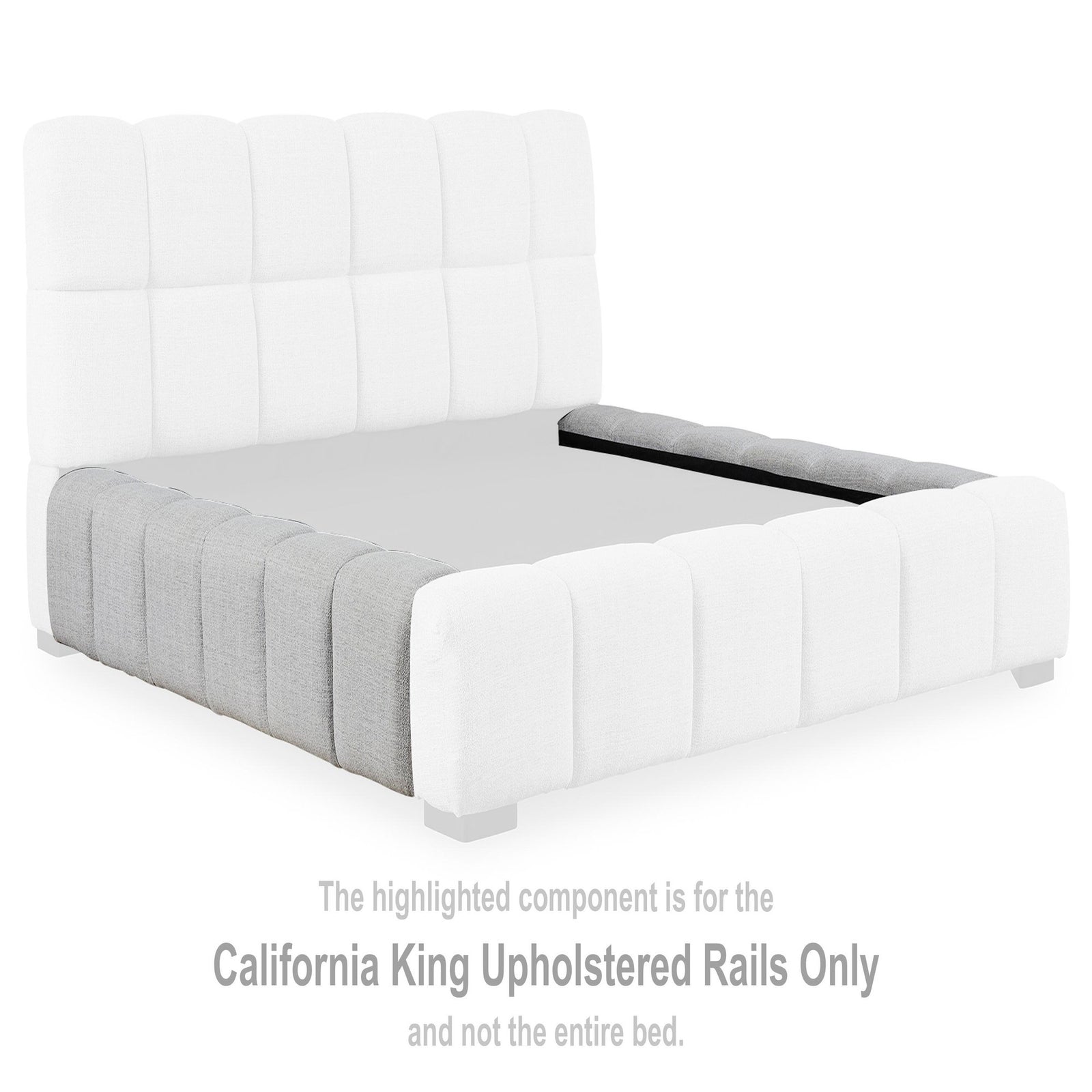 Grendusk King/California King Upholstered Headboard/Footboard/Bunkie Board (PCB584-SI) - Image 3