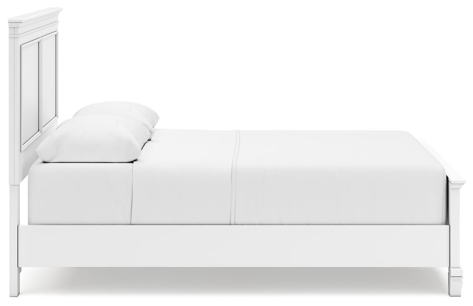 Fortman Panel Bed, Dresser, Mirror and Nightstand - White  (B680-SI) - Image 15