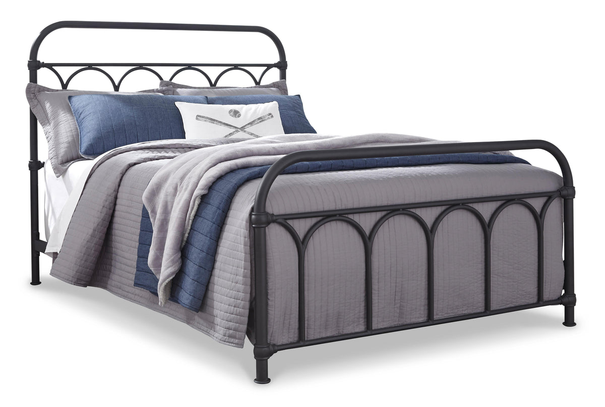 Nashburg Metal Bed (Youth) - Black  (B280-SI) - Image 5