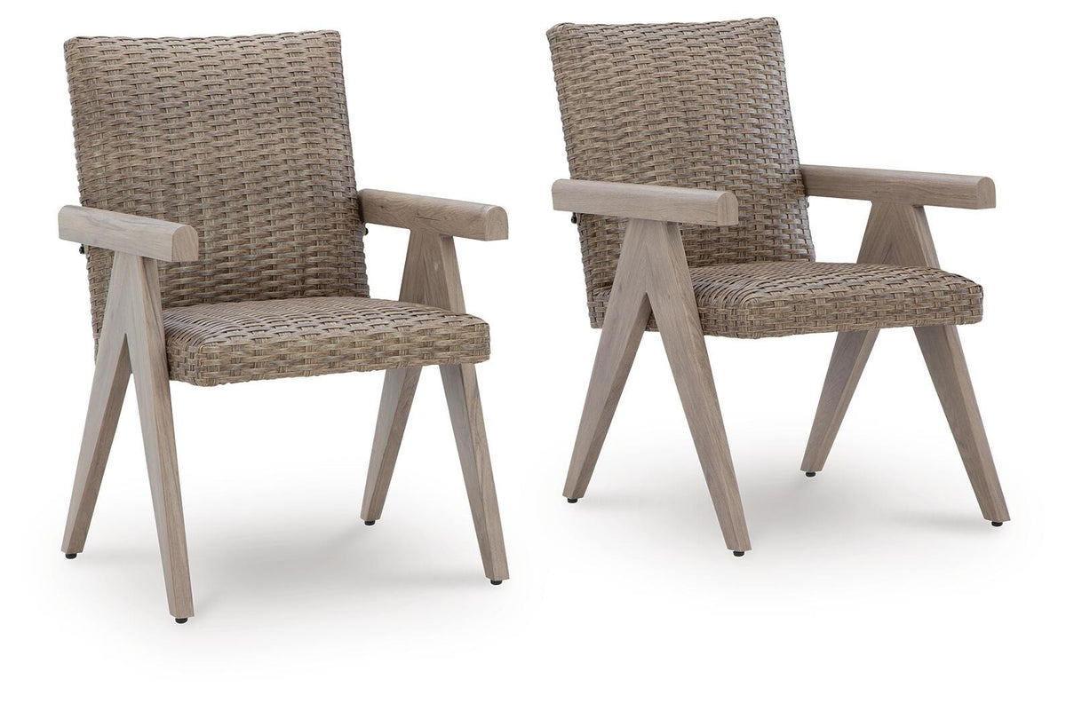 Cliff Trails Outdoor Arm Chair (Set of 2) (PCP690-SI)
