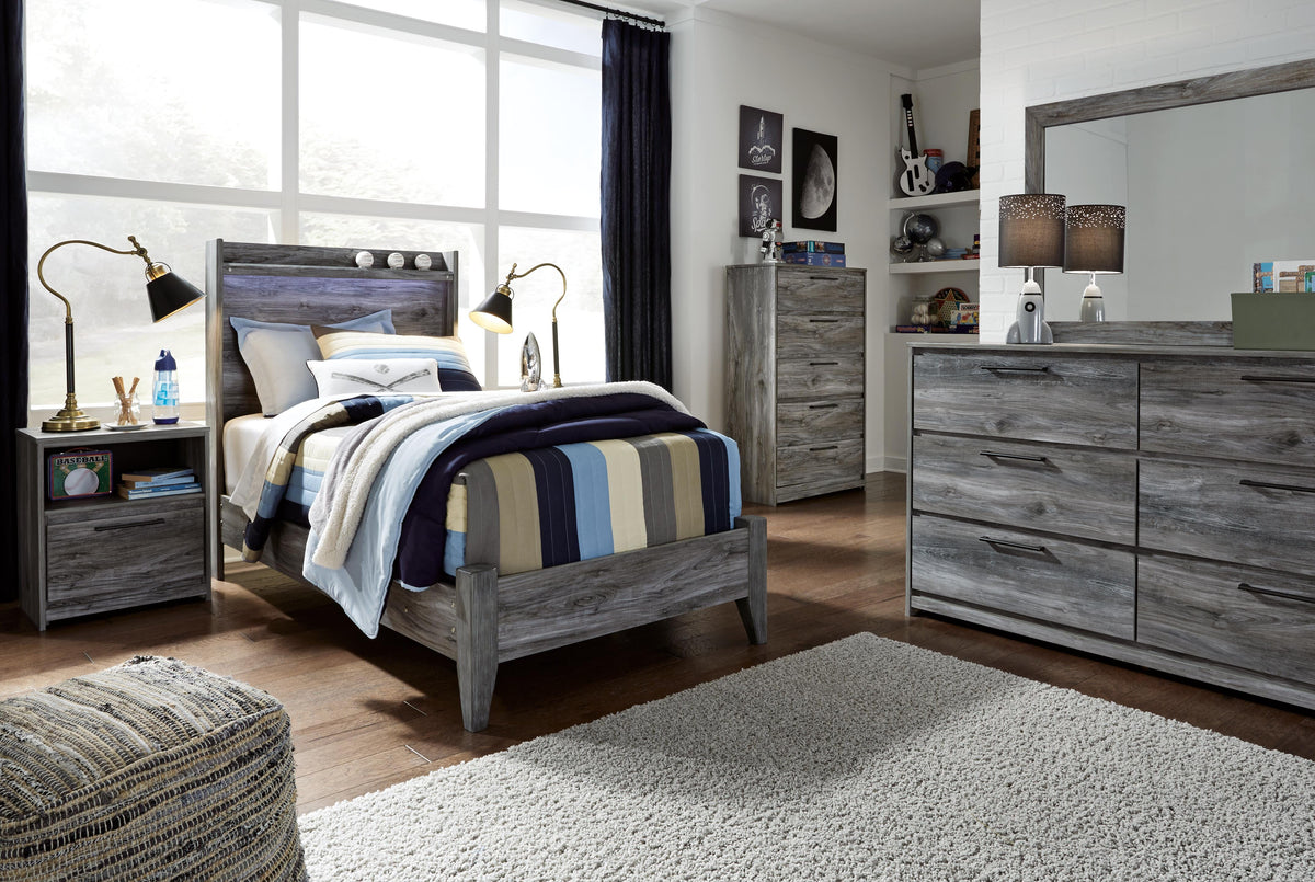 Baystorm Panel Bed and Dresser - Gray  (B221-SI) - Image 8