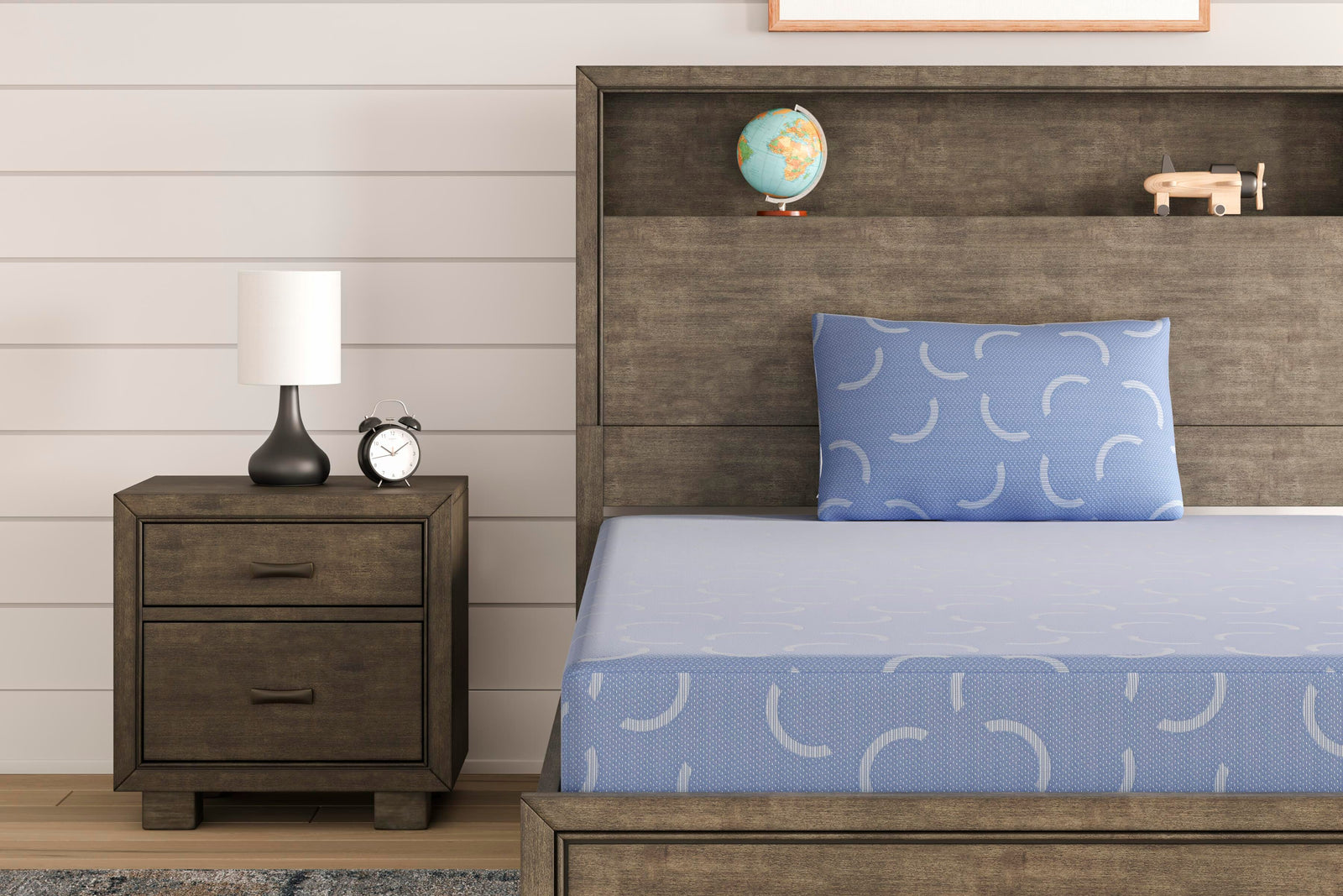 iKidz Ocean Twin Mattress and Pillow (M430-SI) - Image 5