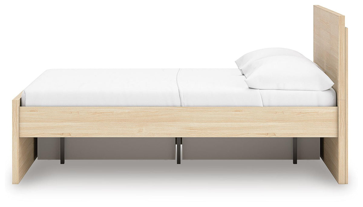 Onita Panel Platform Bed with 1 Side Storage (Youth) - Natural  (EB9632-SI) - Image 8
