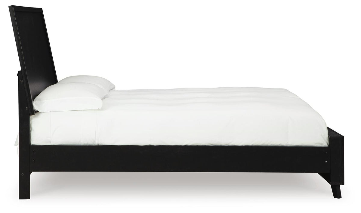 Danziar Panel Bed, Dresser and Nightstand - Black  (B1013-SI) - Image 8