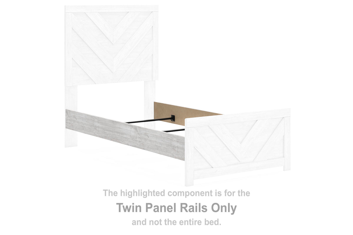 Cayboni Panel Rails - Whitewash  (B3788-SI) - Image 3