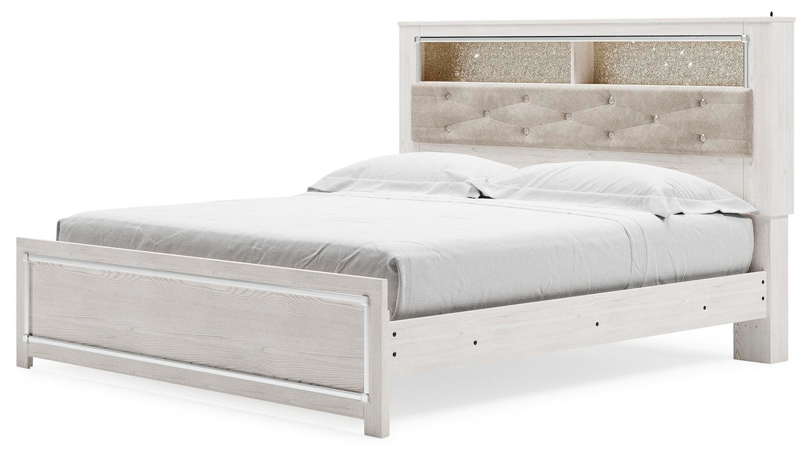 Altyra Panel Bookcase Bed - White  (B2640-SI) - Image 6