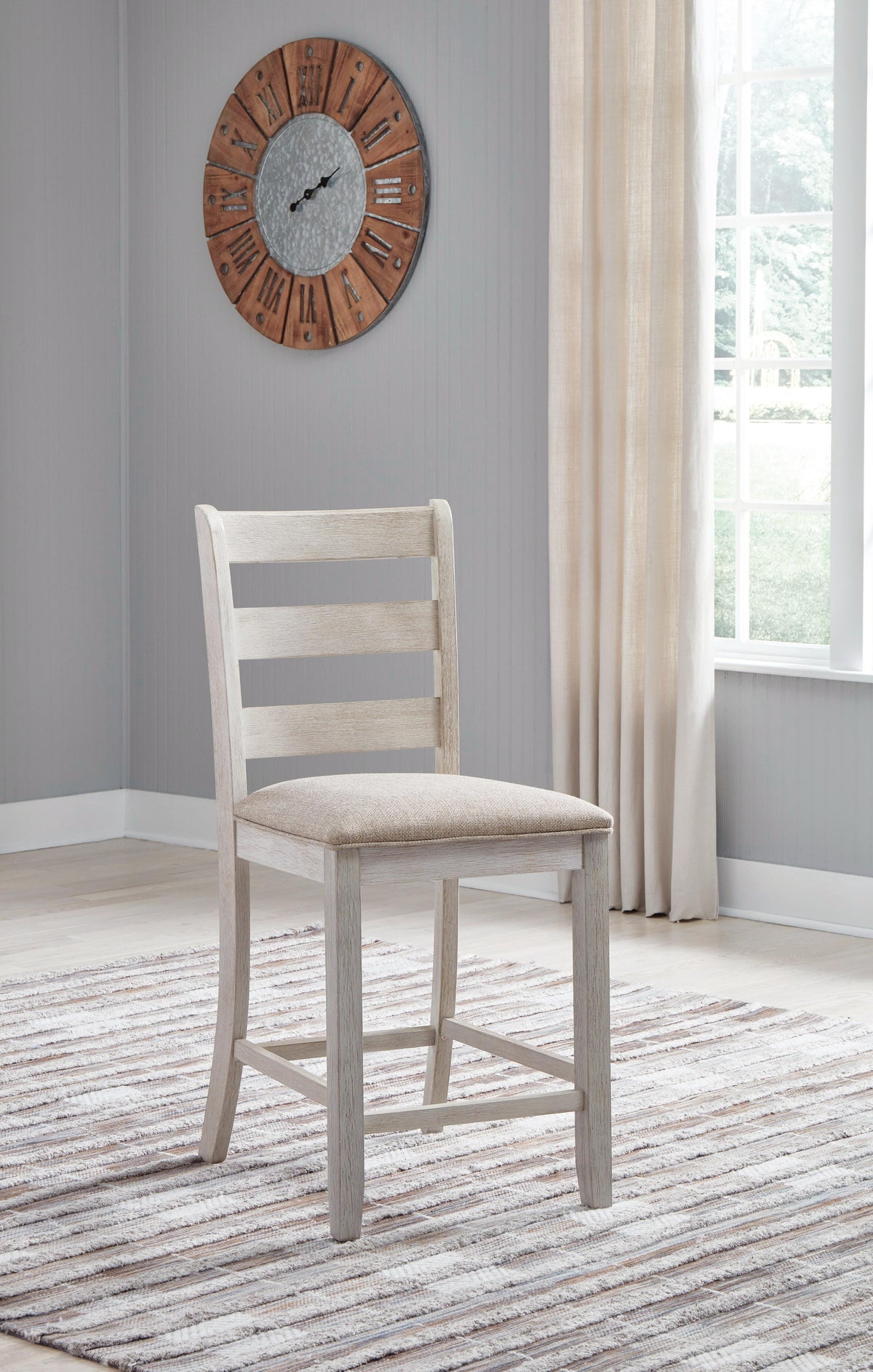 Skempton Counter Height Bar Stool (Set of 2) (D394-SI) - Image 9