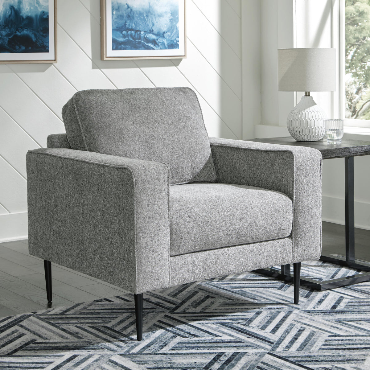 Hazela Chair and Ottoman (41102-SI) - Image 11