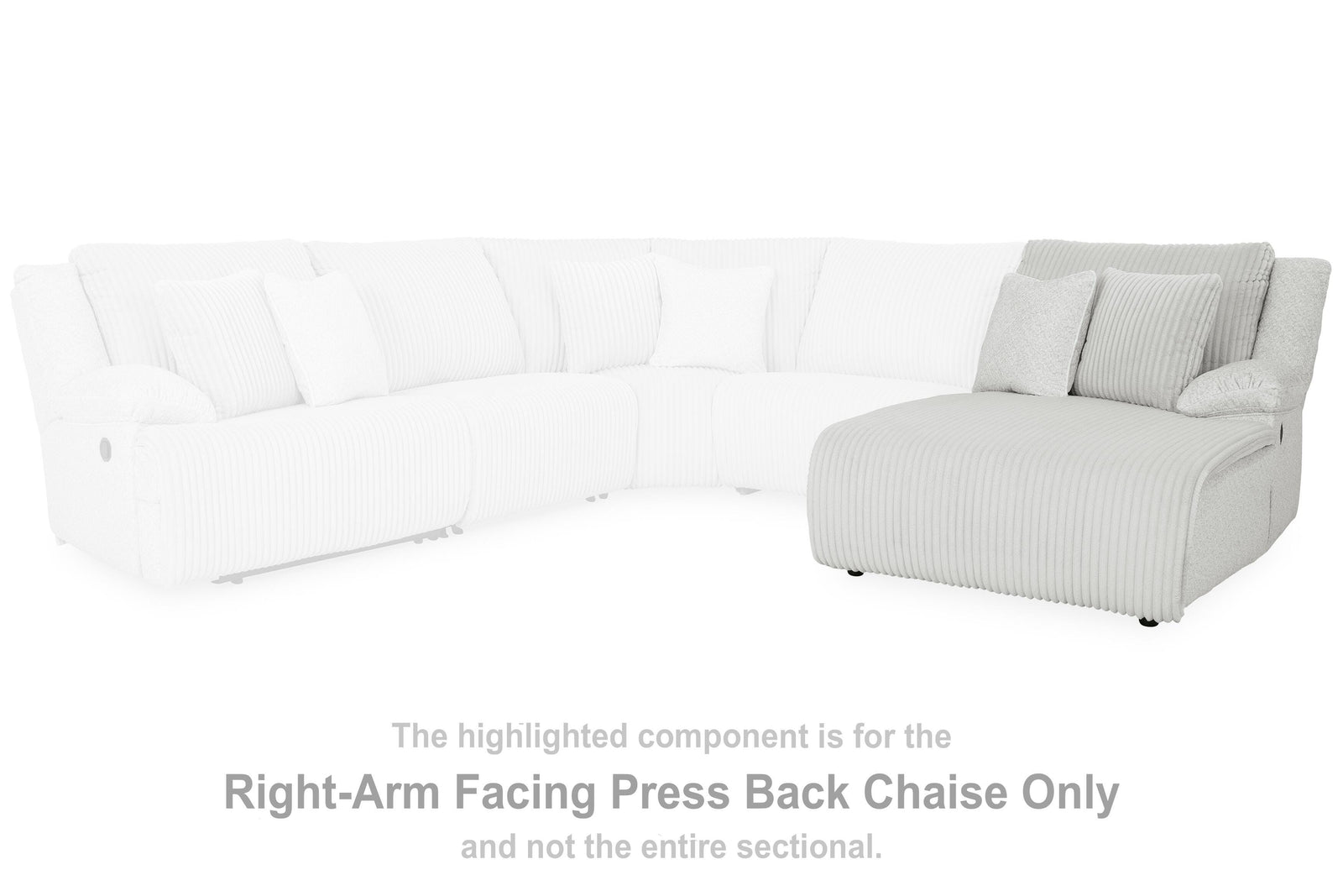Top Tier Right-Arm Facing Press Back Chaise (92706-SI) - Image 6