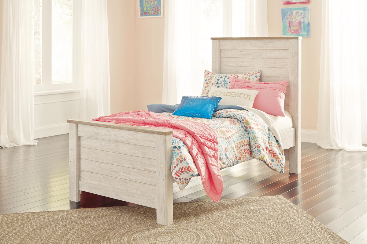 Willowton Panel Bed and Dresser - Whitewash  (B267-SI) - Image 8