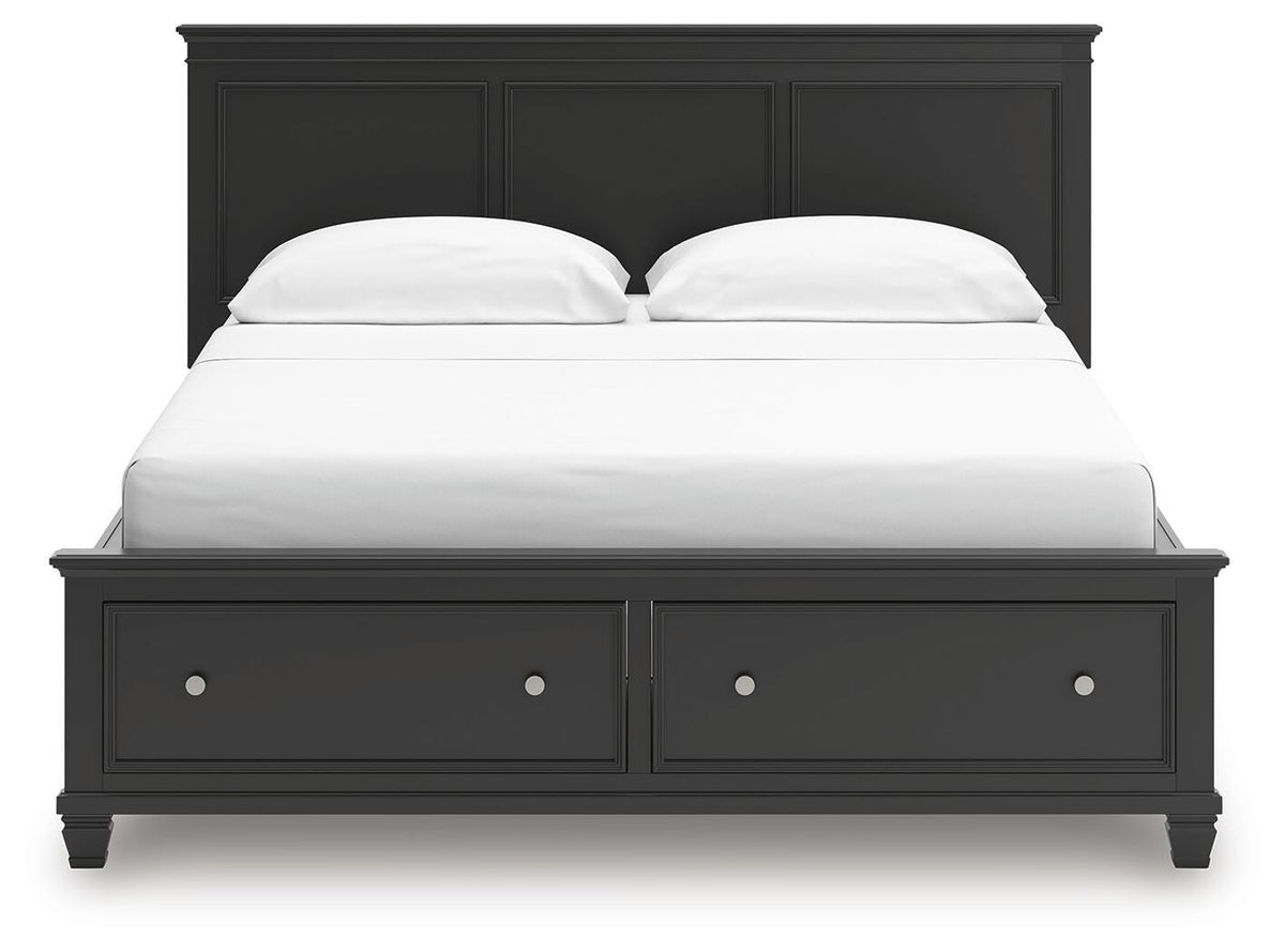 Lanolee Panel Storage Bed - Black  (B687-SI) - Image 4