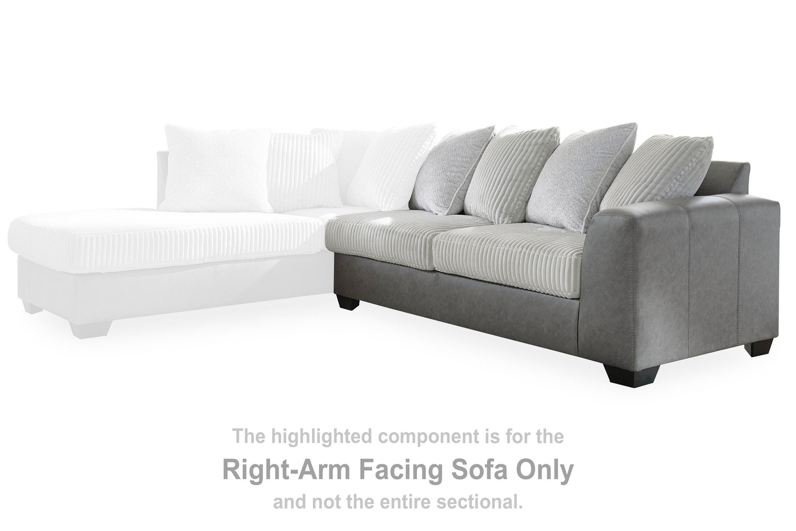 Clairette Court Right-Arm Facing Corner Chaise (31503-SI) - Image 19