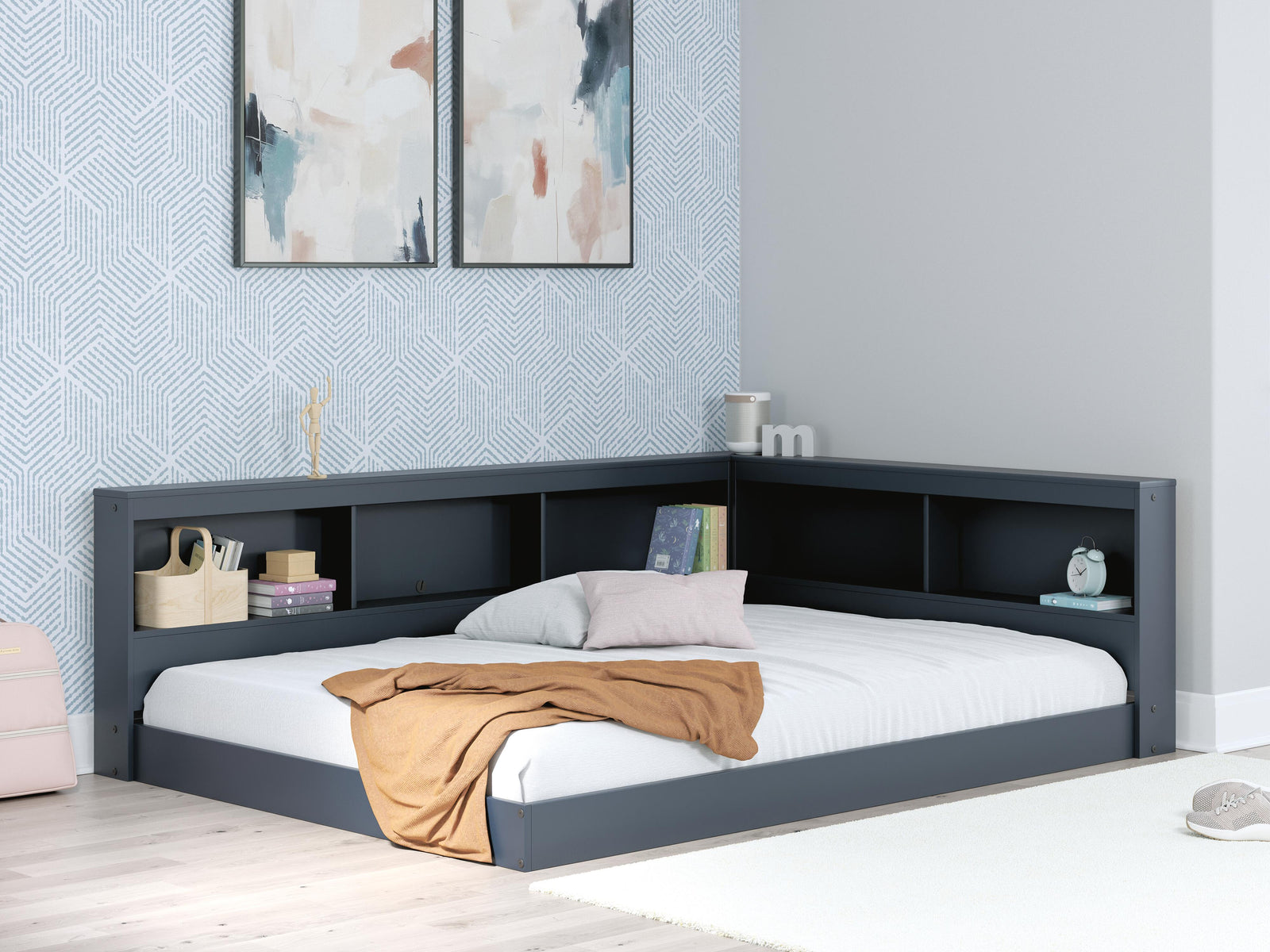 Simmenfort Bookcase Storage Bed (Youth) - Navy Blue  (EB1528-SI) - Image 10
