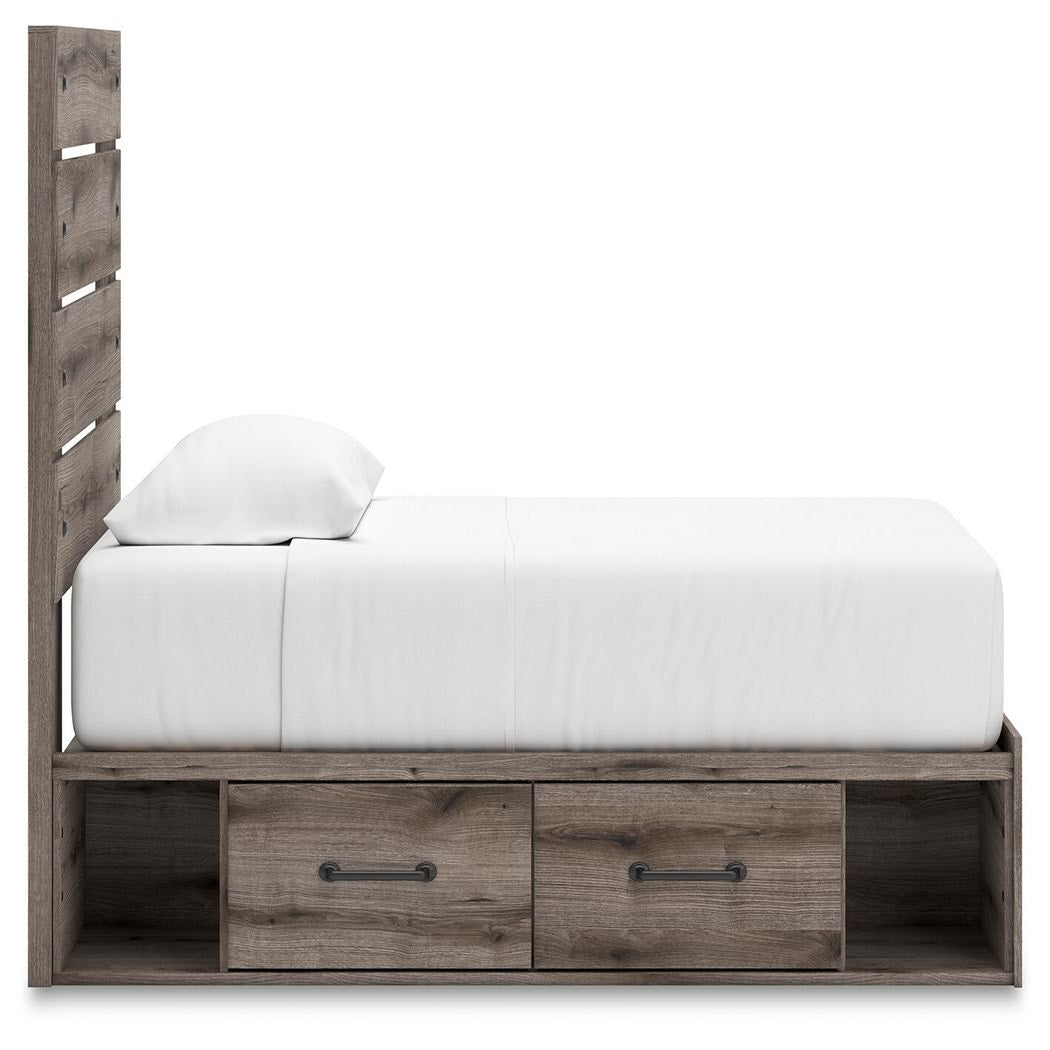 Graystorm Twin Panel Bed with Storage (PCB2405-SI) - Image 8