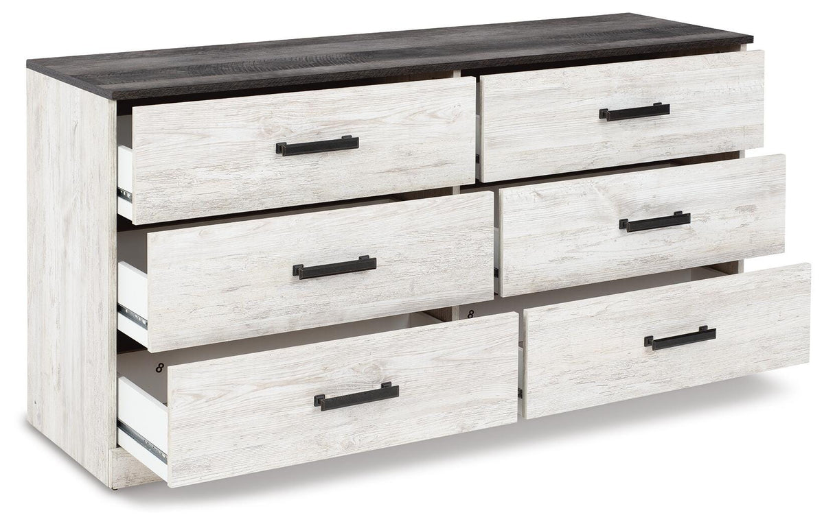 Shawburn Dresser - Whitewash/Charcoal Gray  (EB4121-SI) - Image 4
