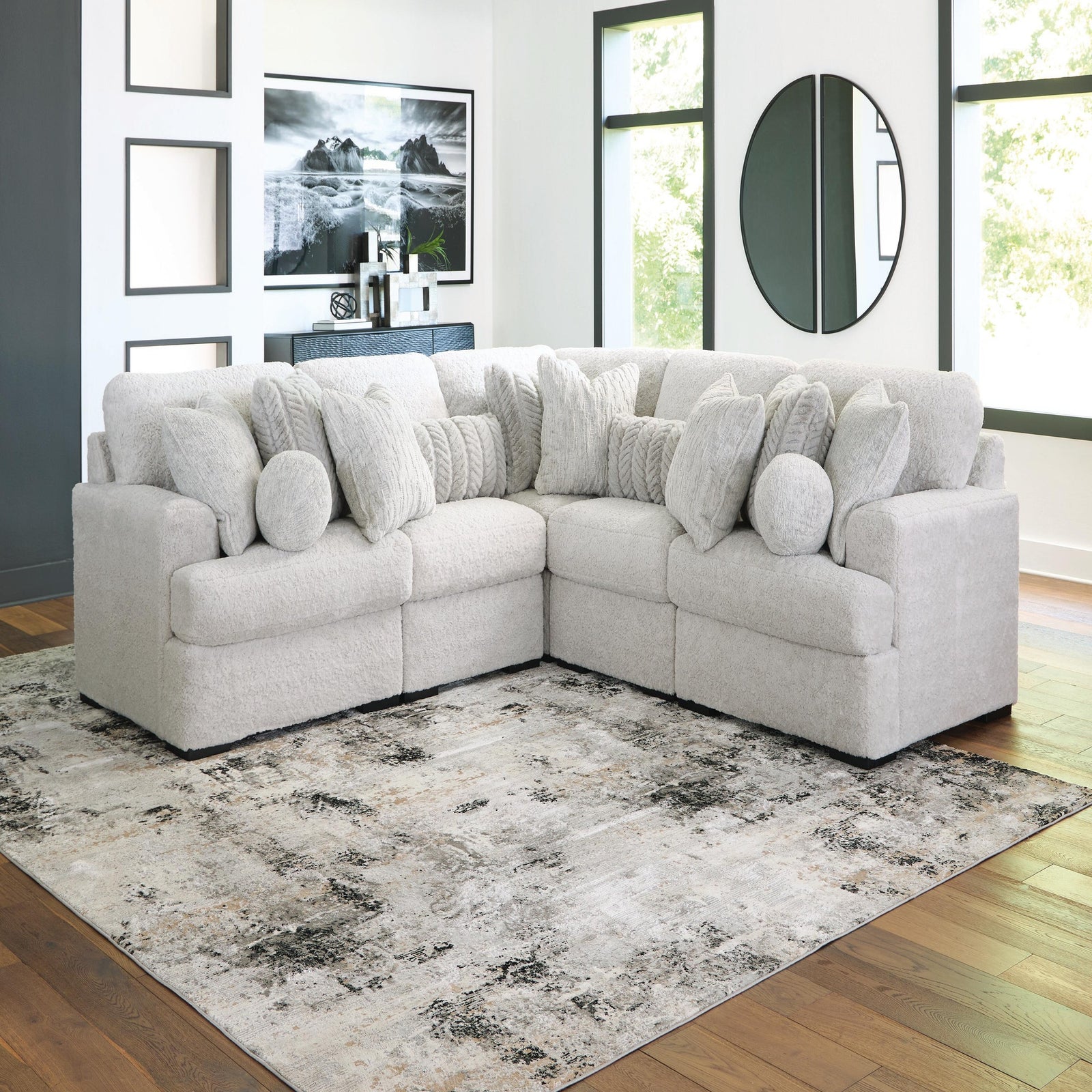 Cuddle Plush 5-Piece Sectional (PC59106-SI) - Image 2