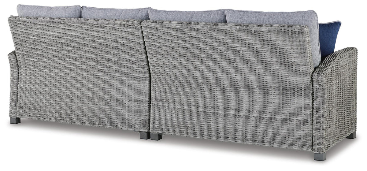 Naples Beach Outdoor Right and Left-arm Facing Loveseat with Cushion (Set of 2) (P439-SI) - Image 3