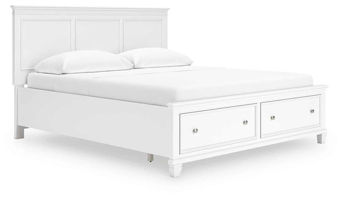 Fortman Panel Storage Bed - White  (B680-SI)