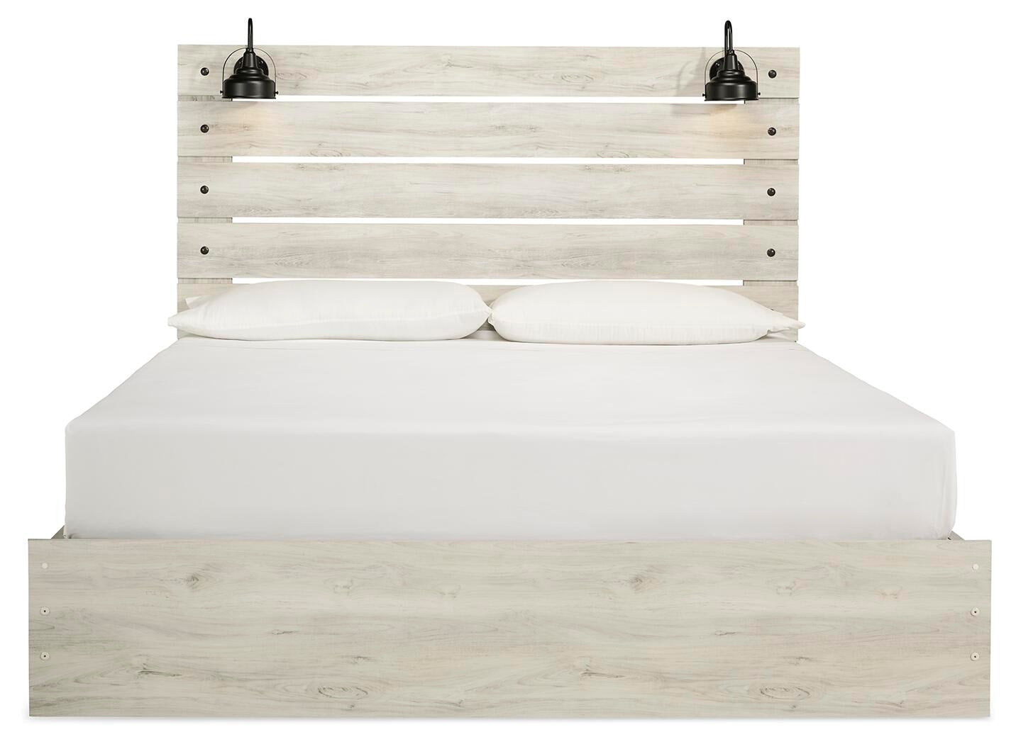 Cambeck Panel Bed with 4 Storage Drawers - Whitewash  (B192-SI) - Image 3