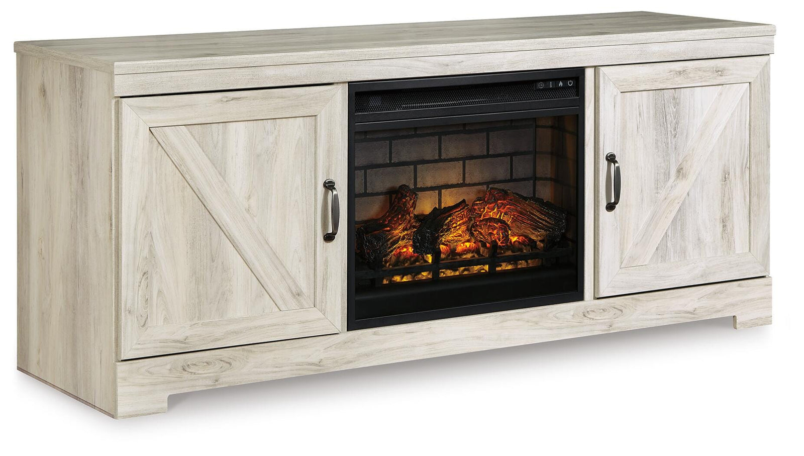 Bellaby 63 TV Stand with Electric Fireplace (W331-SI)