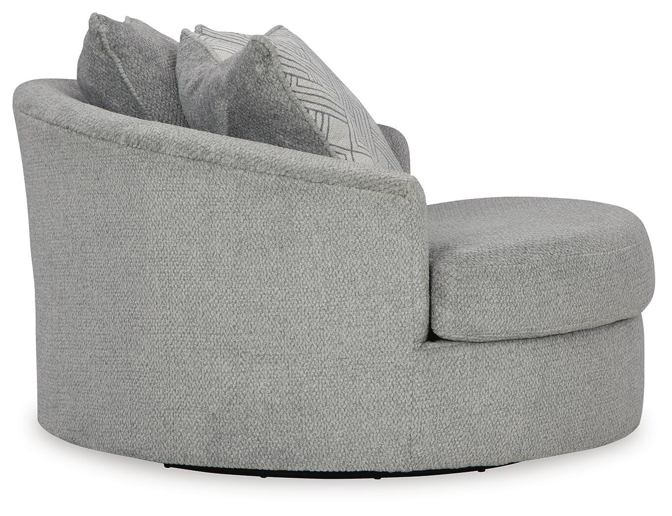 Casselbury Oversized Swivel Chair and Ottoman (52906-SI) - Image 4