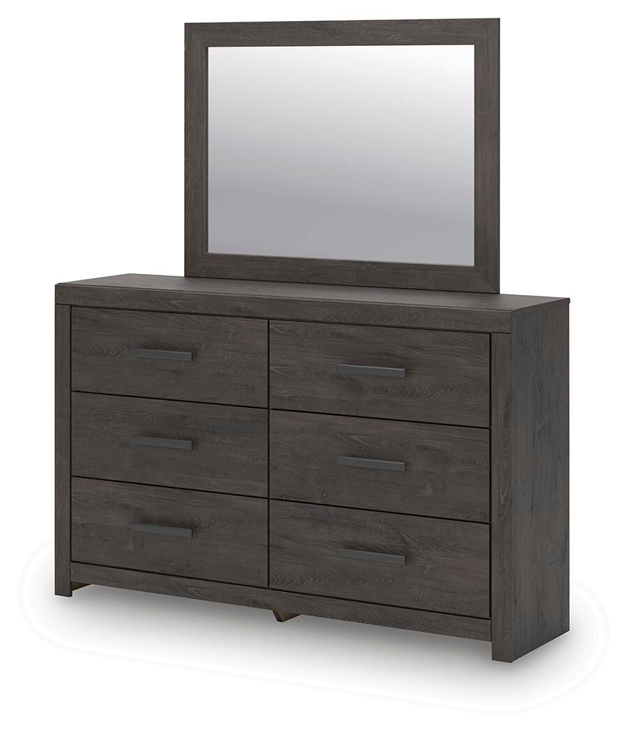 Prendonea Dresser and Mirror - Charcoal  (B3789-SI) - Image 3