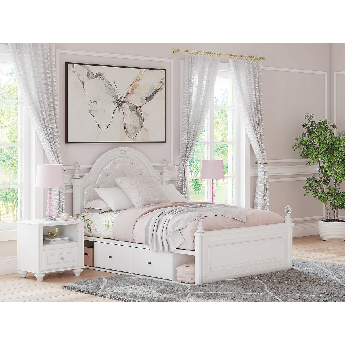 Kozlani Full Upholstered Panel Storage Bed (PCB1819-SI) - Image 9