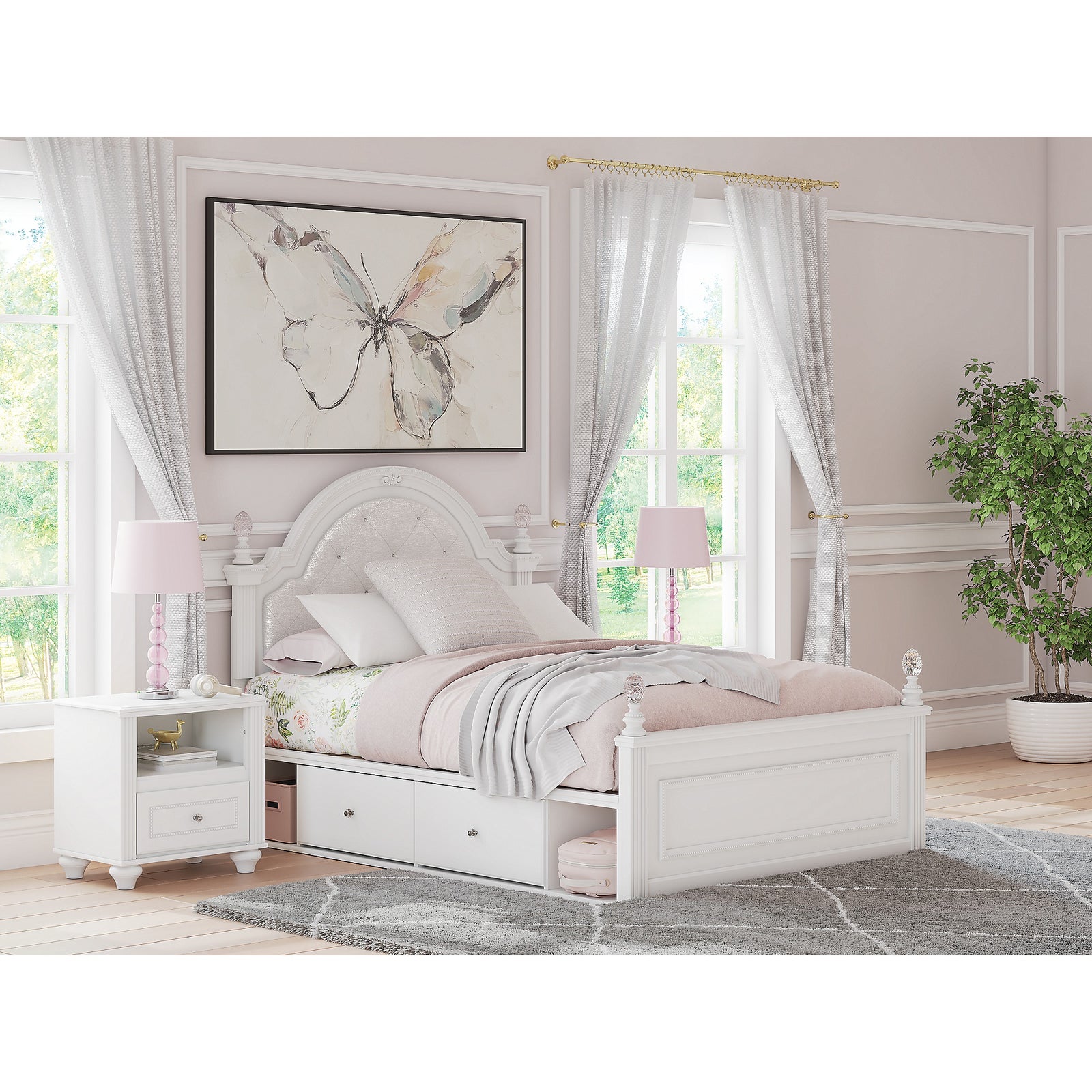 Kozlani Full Upholstered Panel Storage Bed (PCB1819-SI) - Image 9
