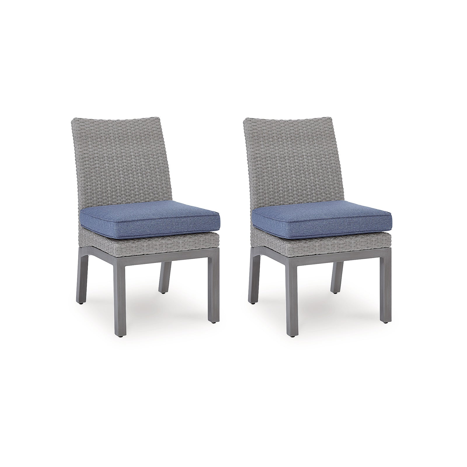 Half Moon Beach Outdoor Side Chair with Cushion (Set of 2) (PCP418-SI) - Image 3