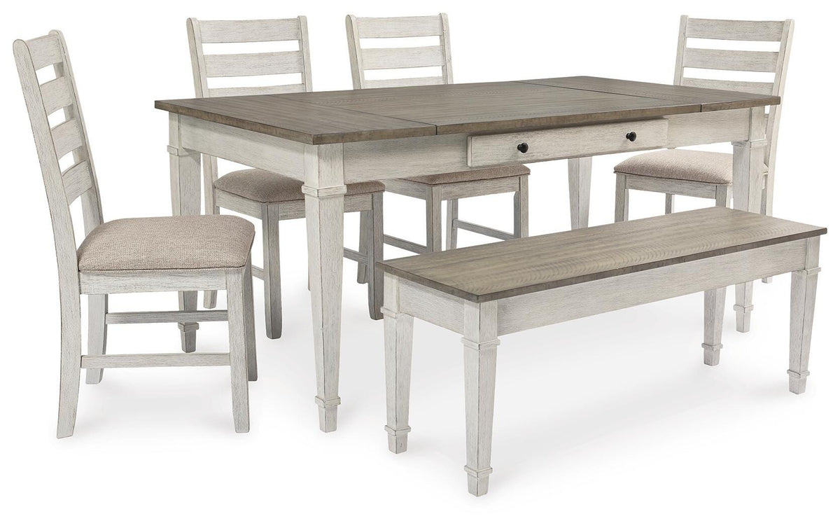 Skempton Dining Table, 4 Chairs, and Bench (D394-SI) - Image 2