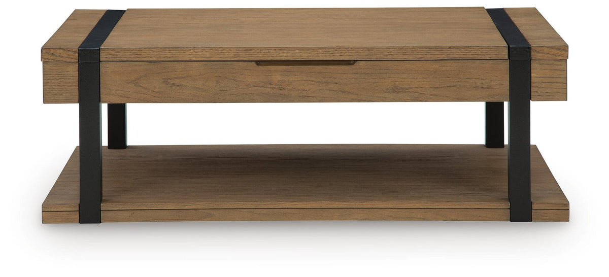 Jorannti Lift-Top Coffee Table - Medium Brown  (T631-SI) - Image 3