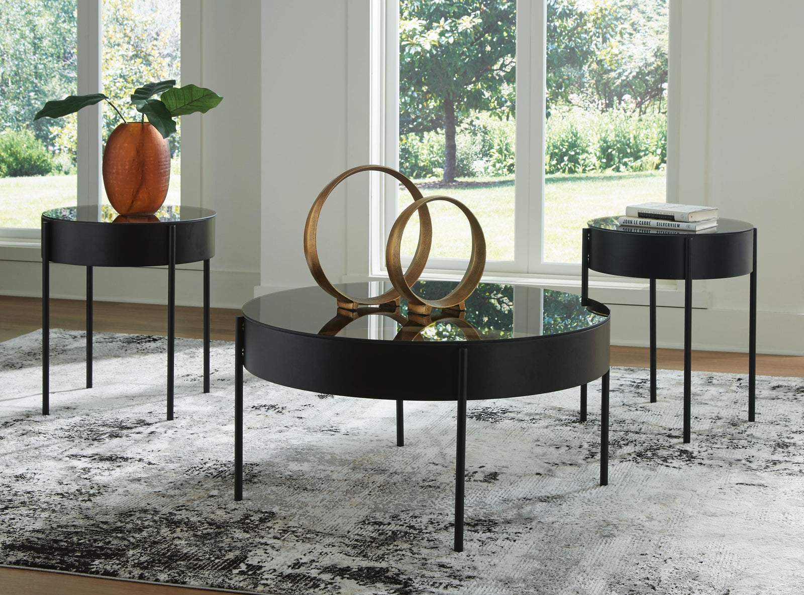 Ardoline Table (Set of 3) - Black  (T280-SI) - Image 3