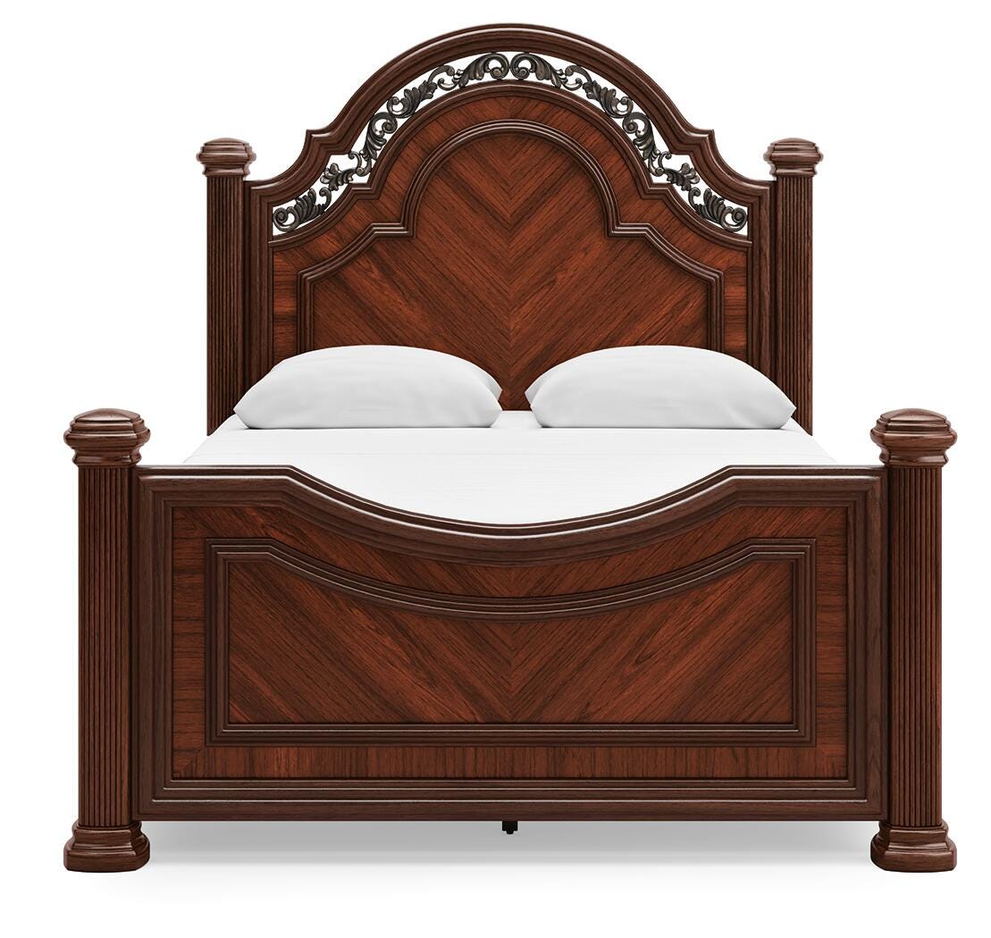 Lavinton Poster Bed - Brown  (B764-SI) - Image 4
