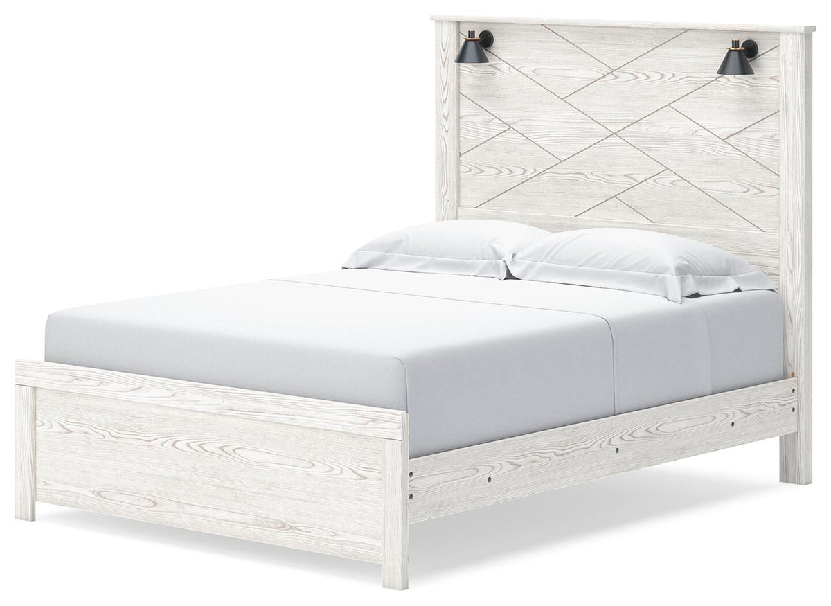 Gerridan Panel Bed, Dresser, Mirror, and Nightstand - White/Gray  (B1190-SI) - Image 6