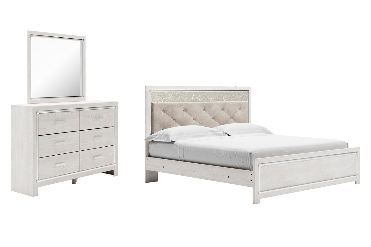 Altyra Panel Bed, Dresser and Mirror - White  (B2640-SI)