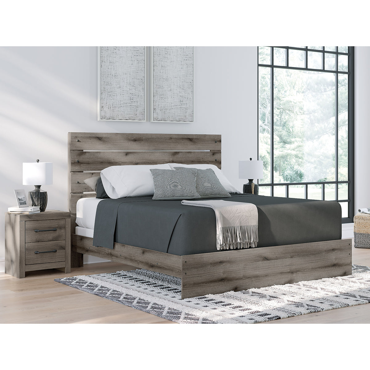 Graystorm King Panel Bed (PCB2405-SI) - Image 8