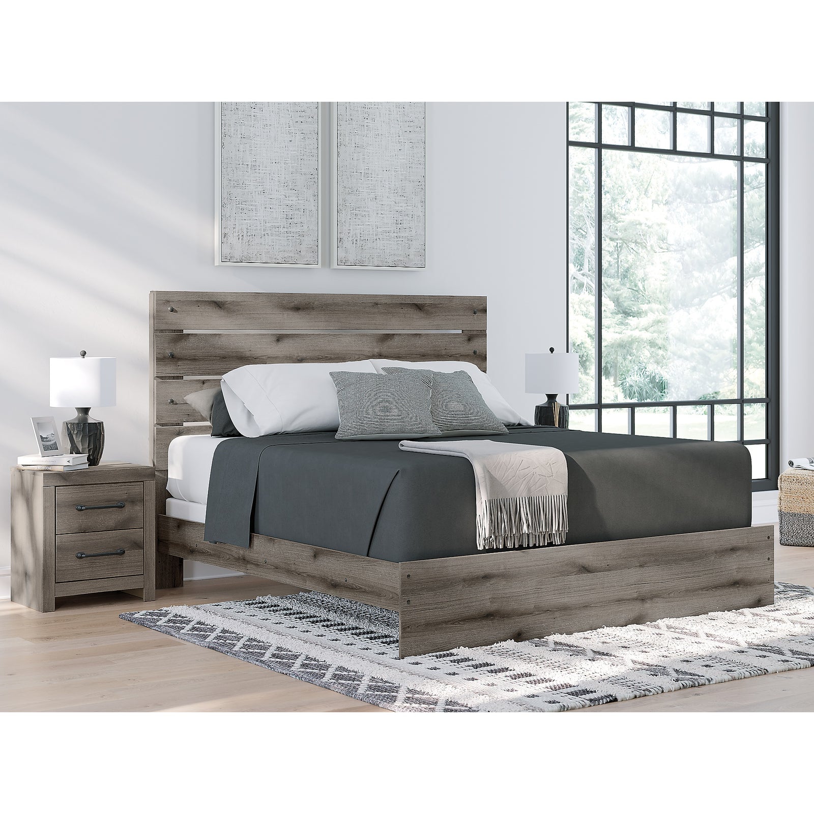 Graystorm King Panel Bed (PCB2405-SI) - Image 8