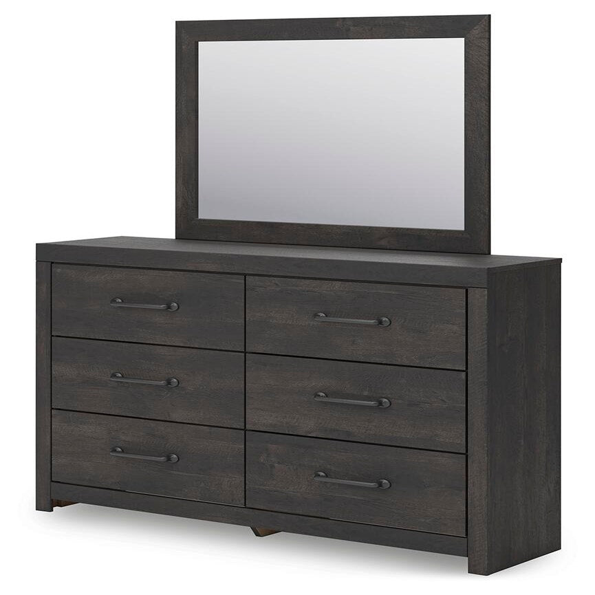 Hollivern Queen Panel Bed, Dresser, Mirror and Nightstand (PCB2108-SI) - Image 8