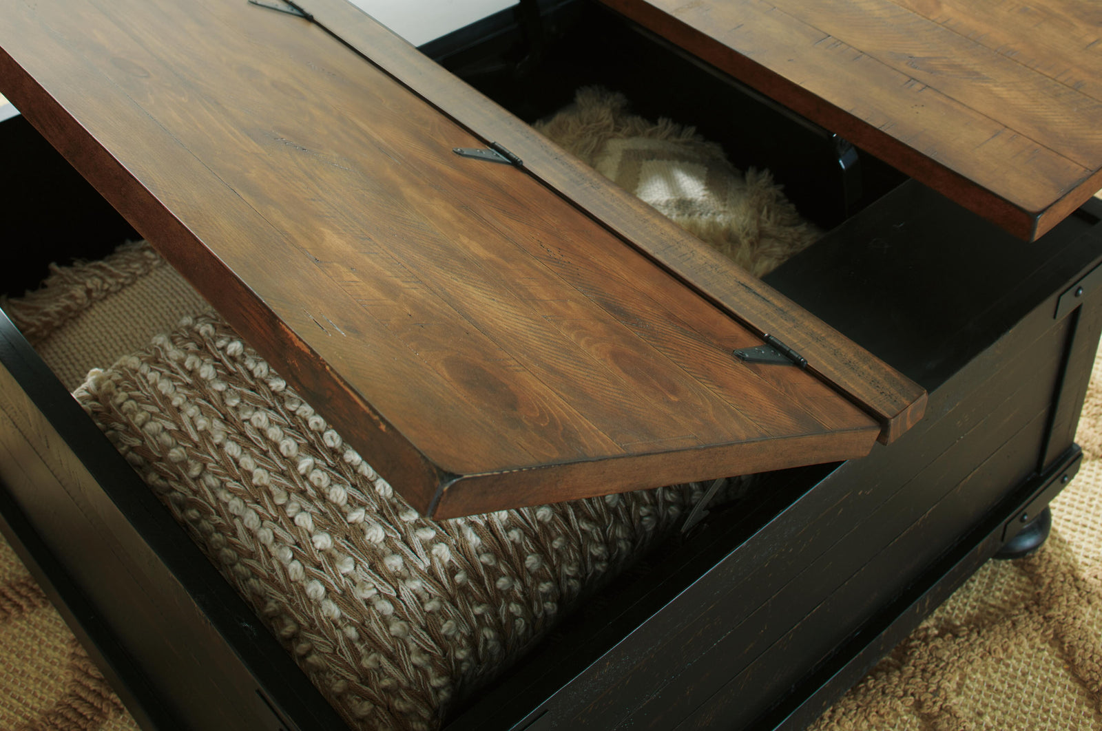 Valebeck Coffee Table and 2 End Tables - Black/Brown  (T468-SI) - Image 7