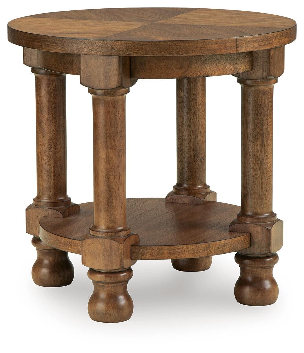 Chadworth End Table - Medium Brown  (T614-SI)