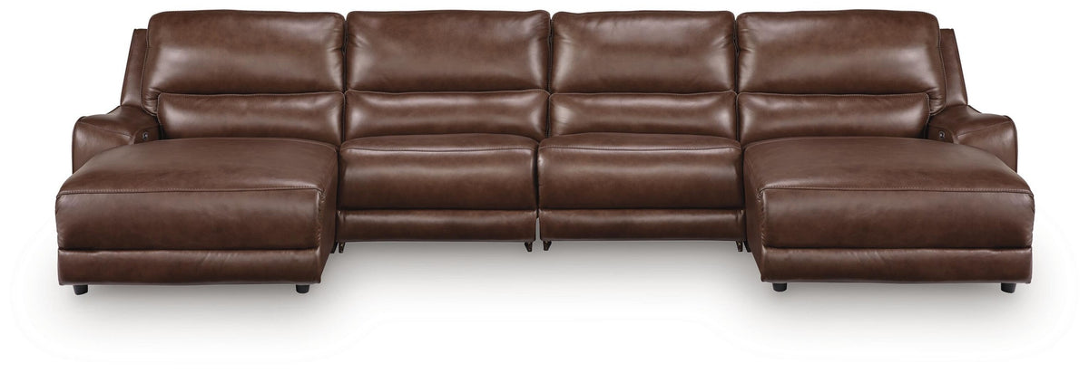 DeepWakes 4-Piece Power Reclining Sectional with Chaise (PCU62607-SI)